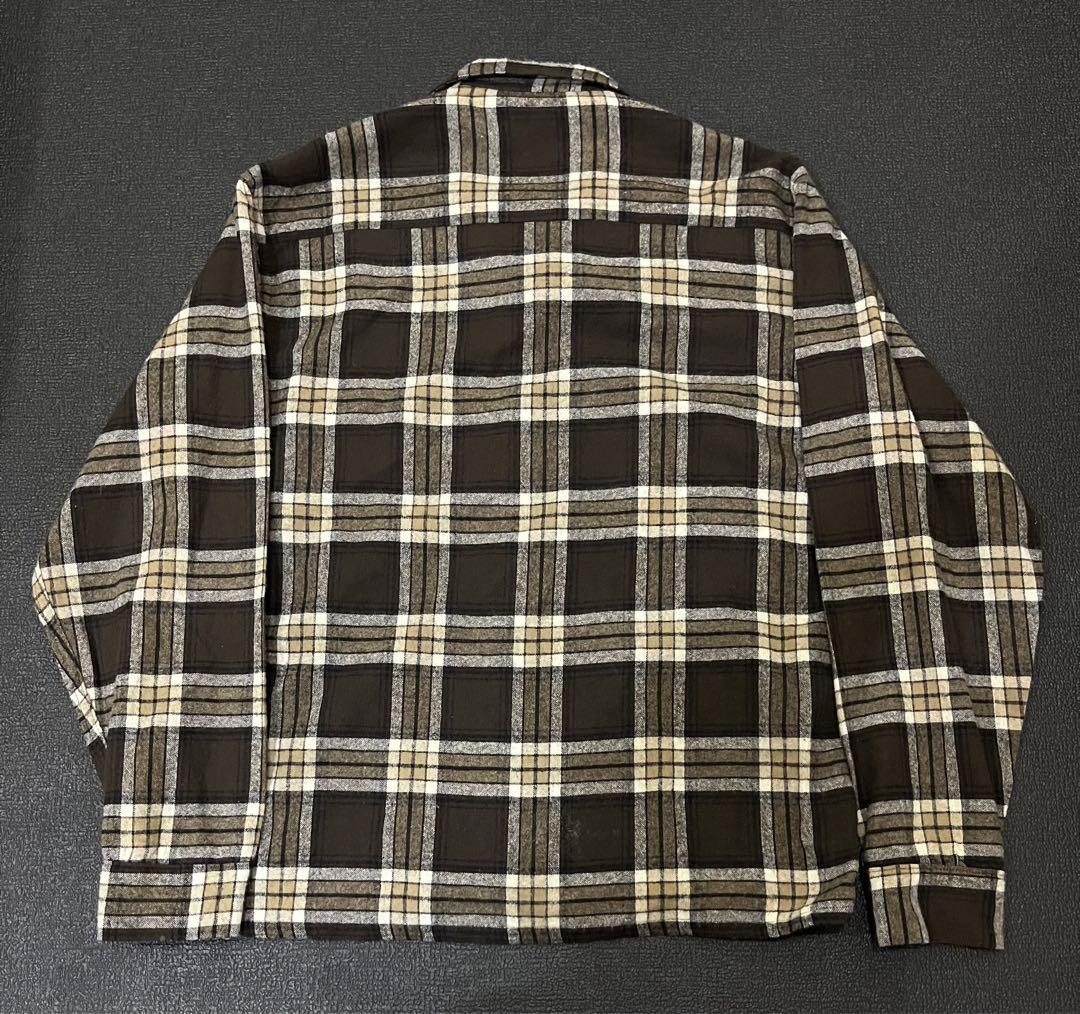 60s Fox Knapp Wool ボックスチェックシャツ サイズ M