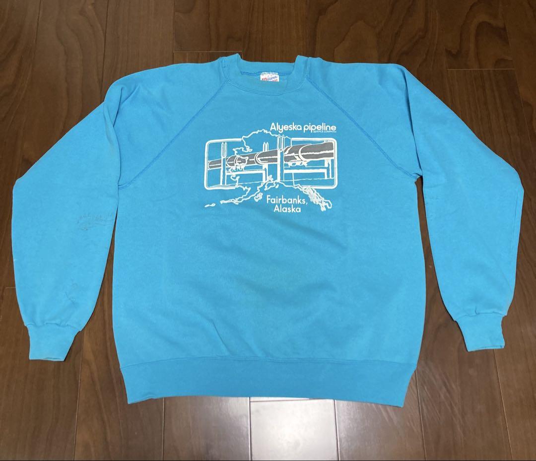 90s USA製 ヘインズ XLサイズ サックスブルー スウェット ビンテージ