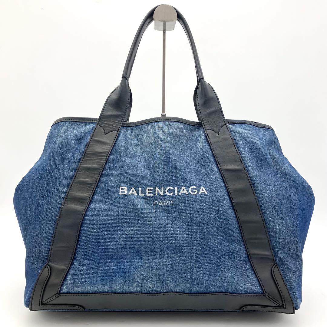 ✨正規品＆超レア商品‼️✨ バレンシアガ ネイビーカバスS デニム ハンドバッグ バレンシアガ 2WAYバッグ 【NAVY CABAS XS AJ：ネイビーカバス