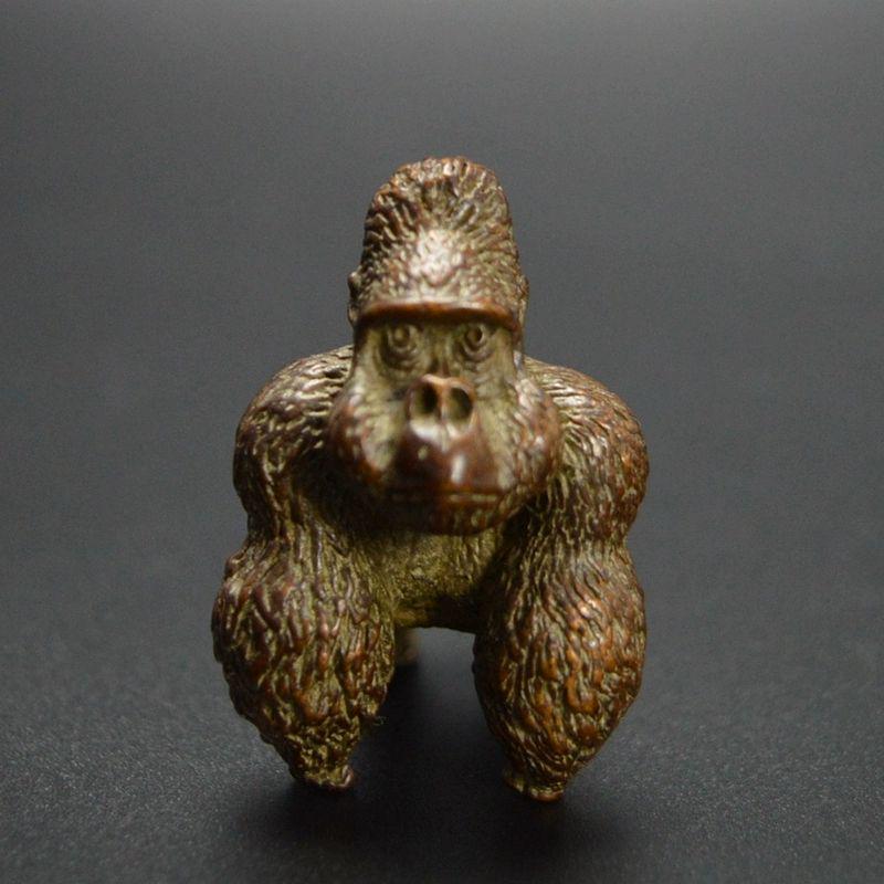 銅器 ゴリラ 金剛 茶寵 茶道具 手把件 装飾品 工芸品 置物