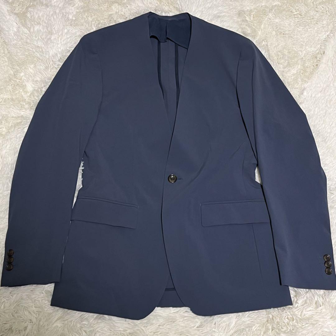 【美品】FABRIC TOKYO セットアップ　ノーカラー　手洗い　ストレッチ