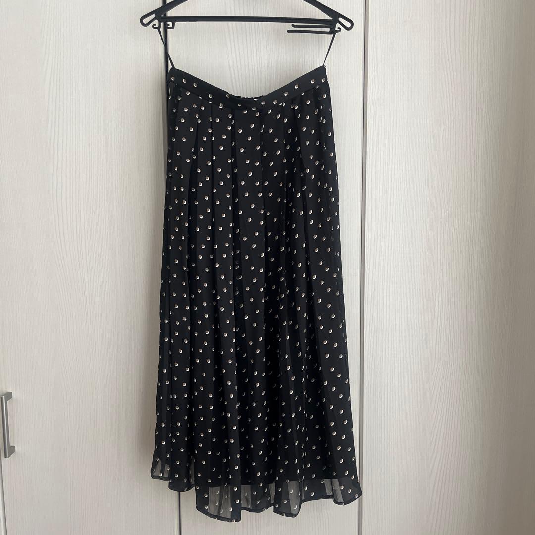 theory luxe ドット柄 フレアスカート 038