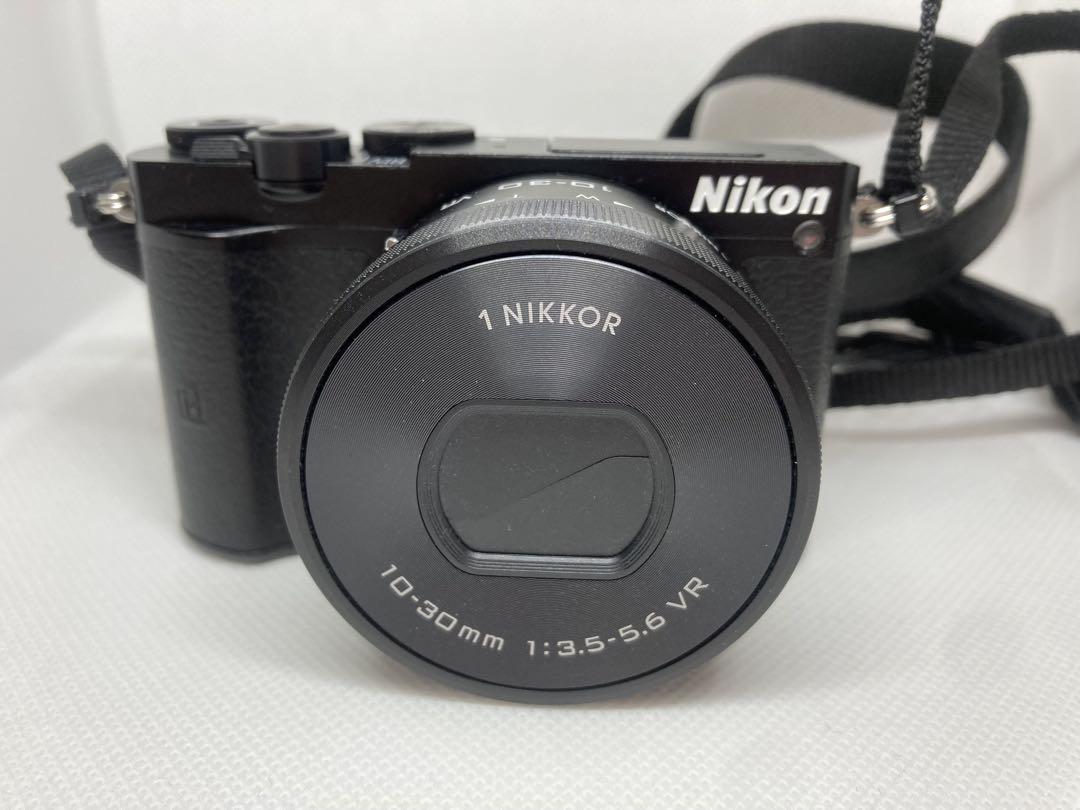 【カバー付き】NIKON 1 J5 ダブルレンズキット　黒　箱あり