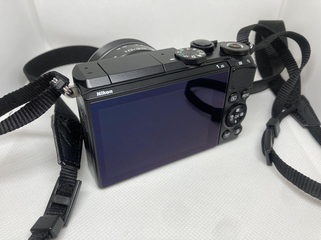 【カバー付き】NIKON 1 J5 ダブルレンズキット　黒　箱あり