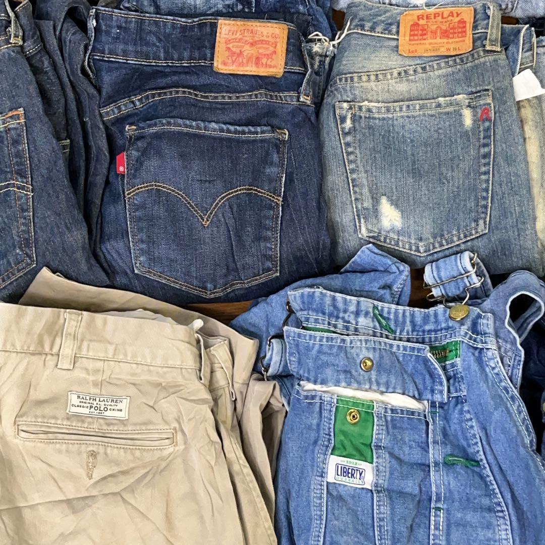 アメリカ古着ユーロミックスジーンズパンツオーバーオール27着セットL Polo