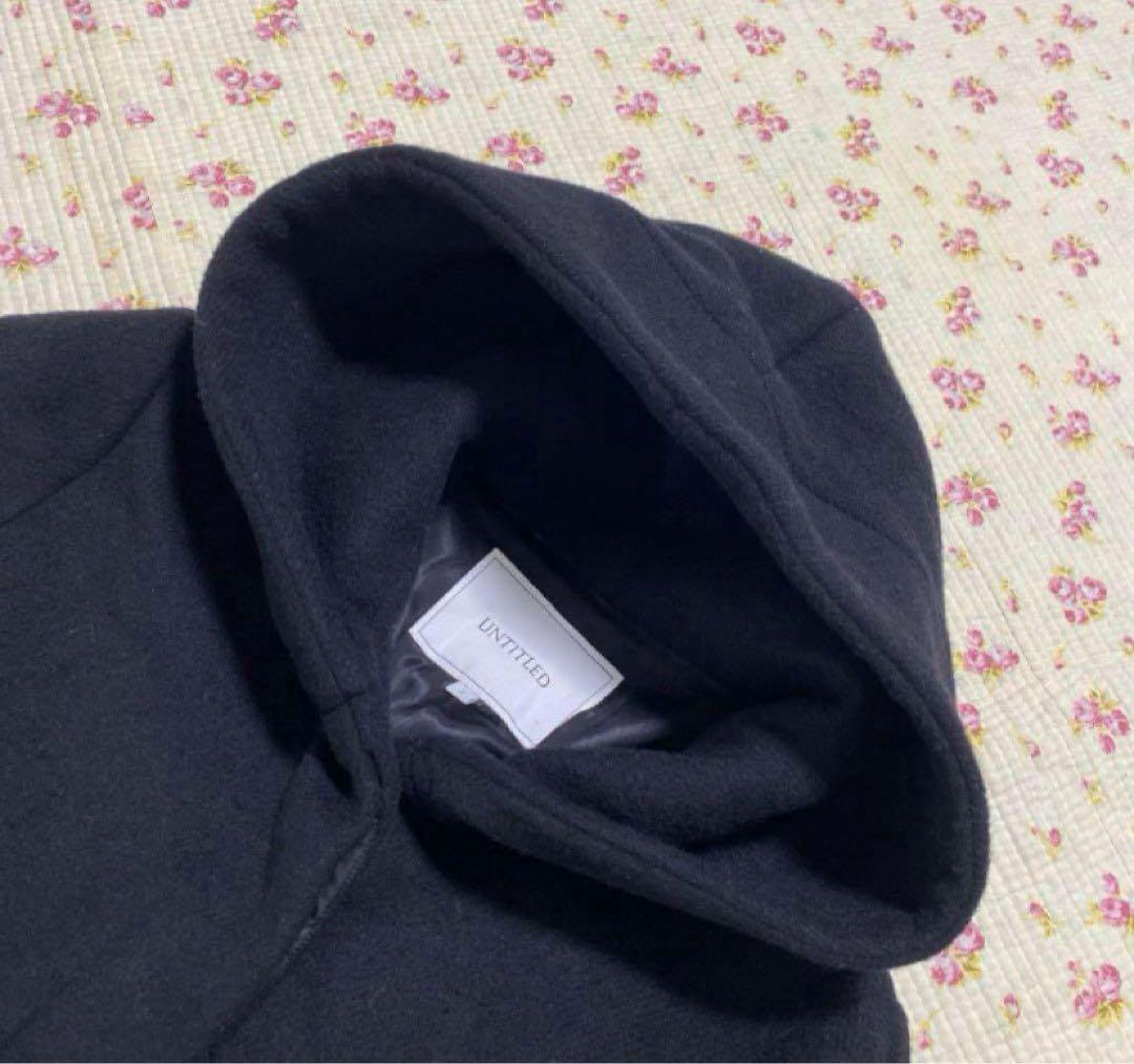 アンタイトル ロングコート 1 フーデッドコート 黒 ブラック 厚手 冬 DMW アンタイトル ロングコート 1 フーデッドコート 黒 ブラック 厚手 冬 DMW