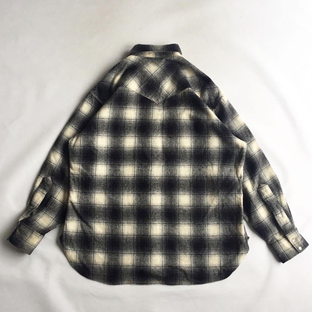 白黒|オンブレチェックXL70S|◎ペンドルトン