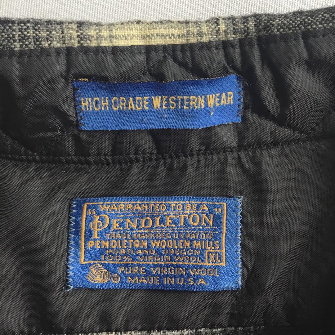 白黒|オンブレチェックXL70S|◎ペンドルトン