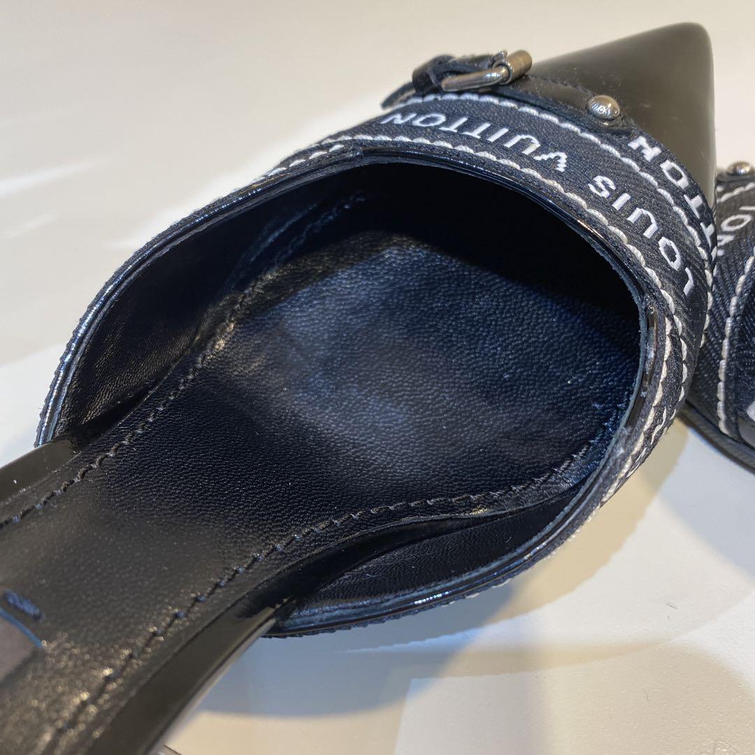 LOUIS VUITTON ブラック ハイヒールパンプス 36 M（23㎝）