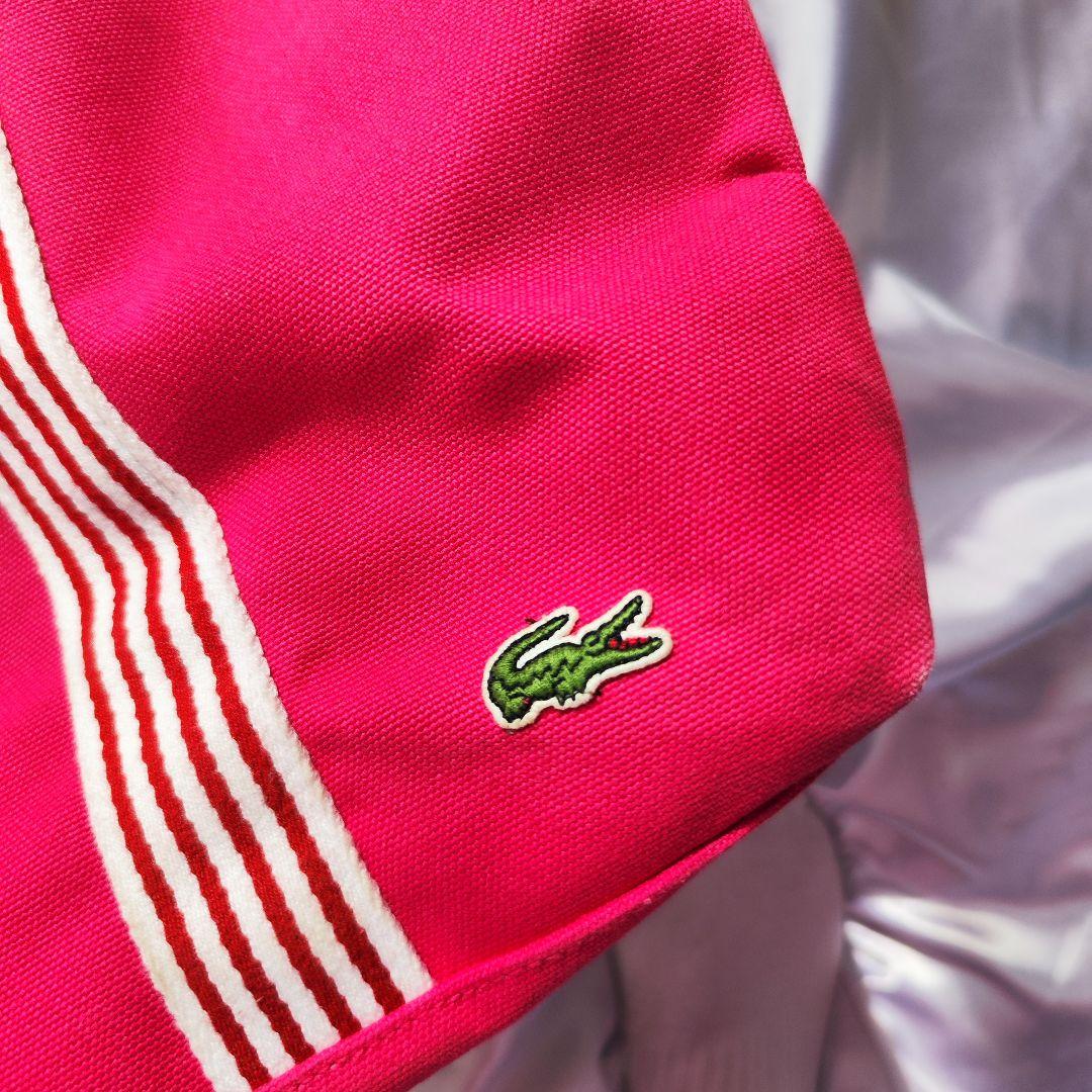 美品】LACOSTE トートバッグ ピンク ラコステ 旅行 スポーツ