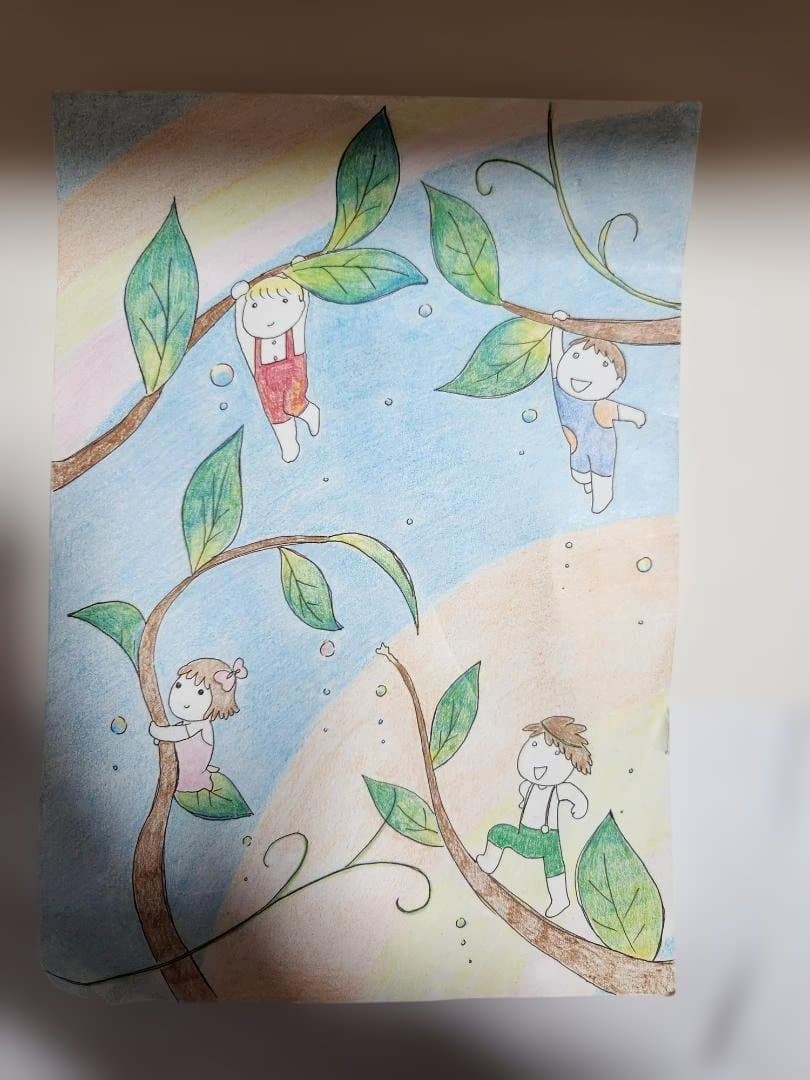 ファンタジー絵画コビトノ国の物語水彩画イラスト目立った傷や汚れなし