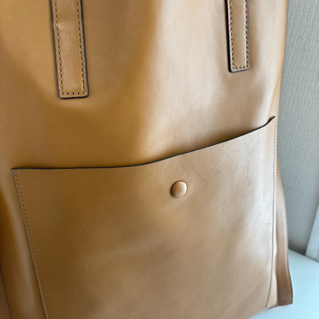 【美品】ORSETTO　オルセット　トートバッグ　本革　キャメル　A4収納可