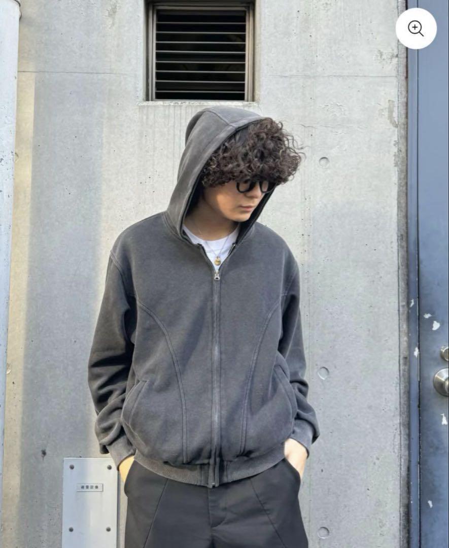 yolo ダークグレー フルジップパーカー Lサイズ