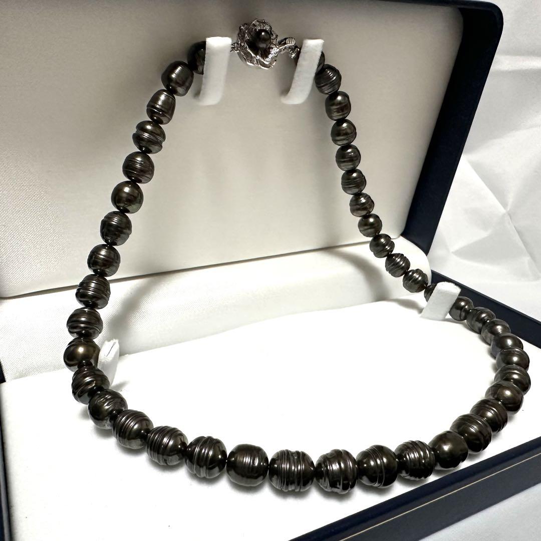 I タヒチ パール 黒蝶真珠 10mm サークル ネックレス シェイプ I タヒチ パール 黒蝶真珠 10mm サークル ネックレス シェイプ