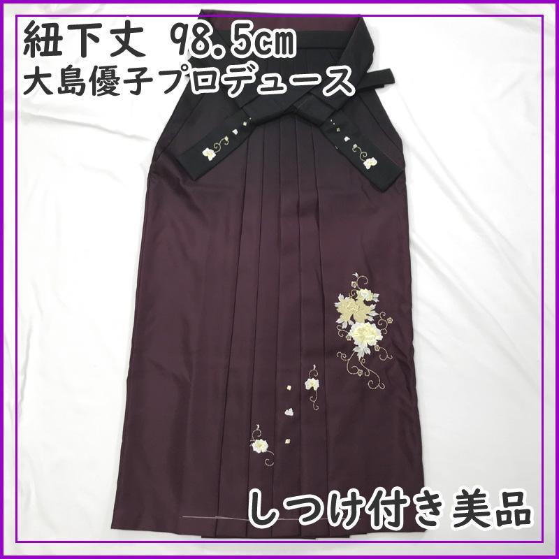 406Q20 大島優子プロデュース 刺繍 ぼかし袴(紐下丈98.5cm)◯卒業式