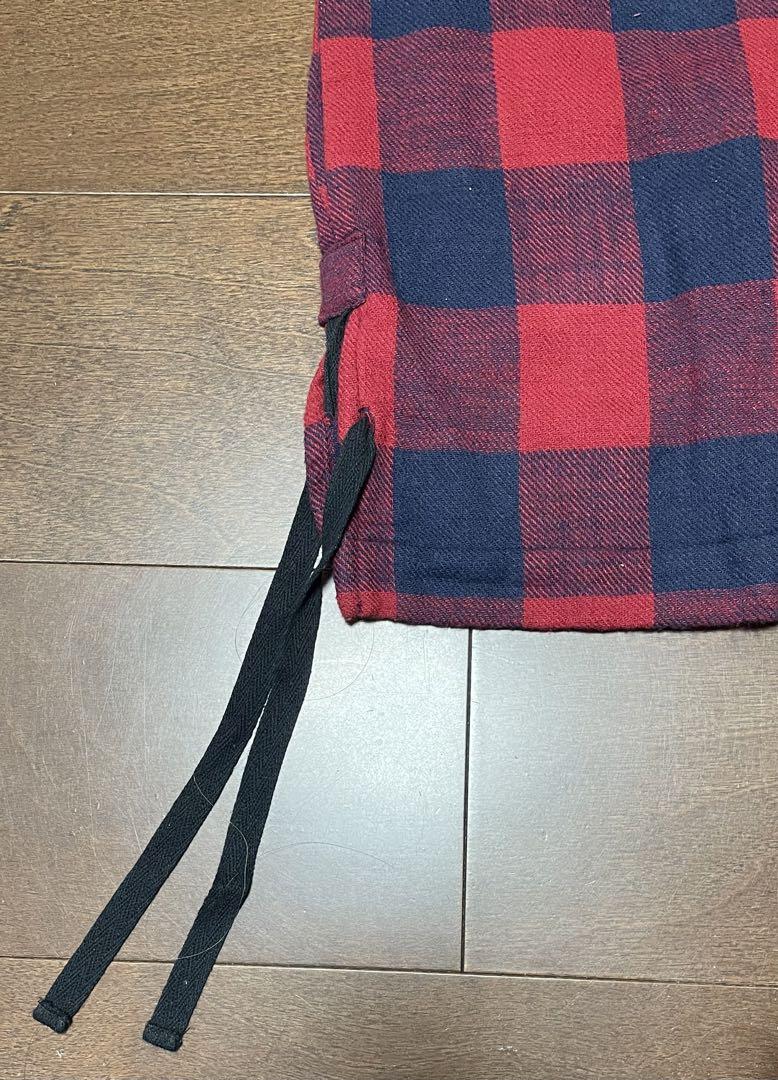 新品下げ札付き  ch. バッファローチェックドルマンスリーブ2wayシャツJK