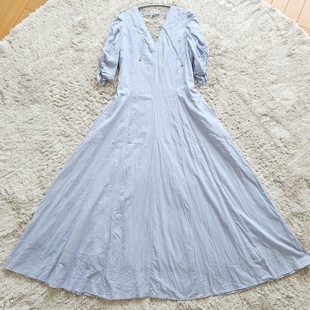 2023年 ヌキテパ DOBBY STRIPE PLAIN DRESSワンピース