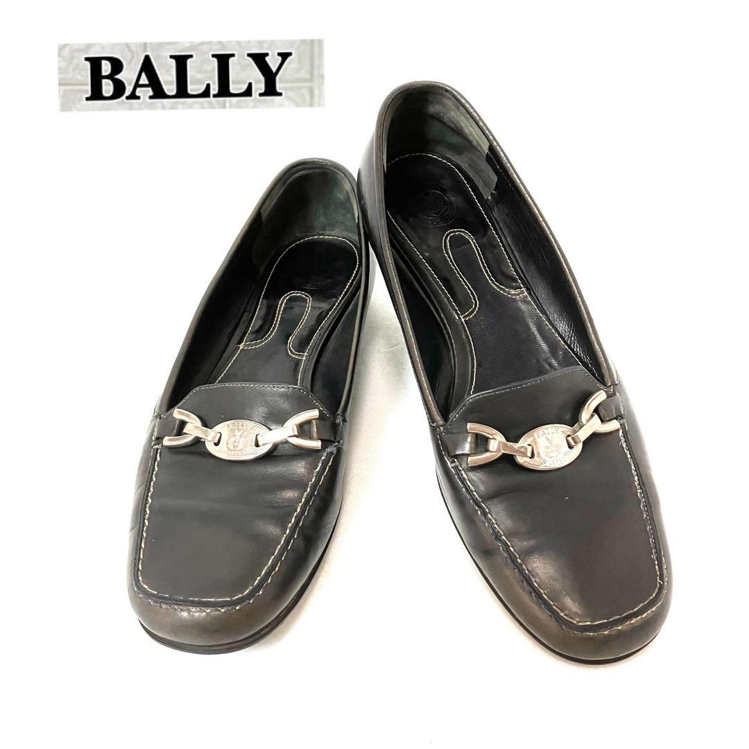 BALLY バリー 黒ビットローファー 22.5