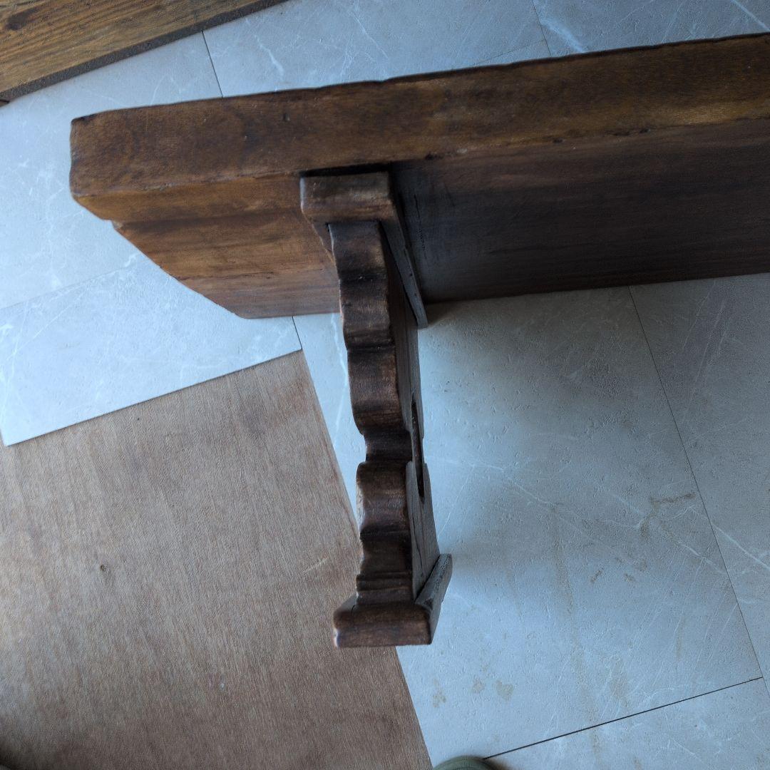 ブロカント古道具ビィンテージ重厚な経机 天板厚 5センチ ブロカント古道具ビィンテージ重厚な経机 天板厚 5センチ