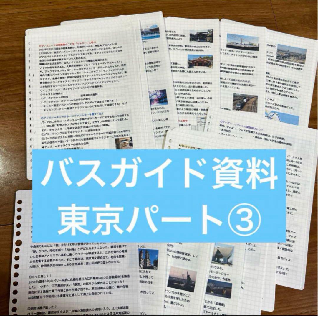 あり　バスガイド資料　東京パート①②③④各２、バスレク１ あり様専用 バスガイド資料 東京パート①②③④各2、バスレク1