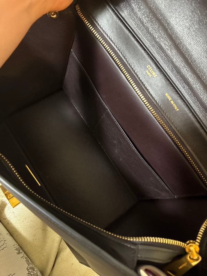 セリーヌ 赤黒ショルダーバッグ