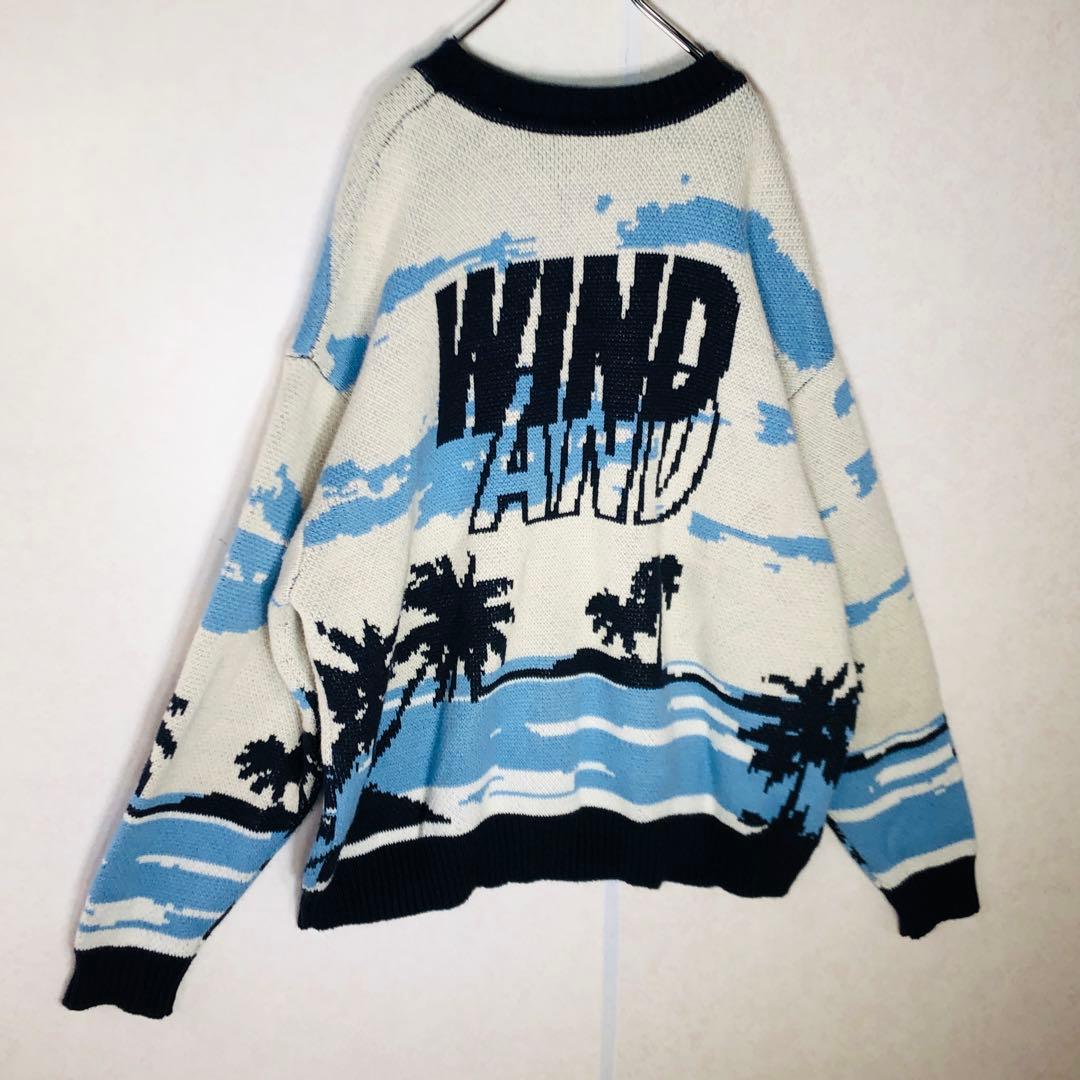 【大人気デザイン】ウィンダンシー ニット セーター ジャガードロゴ Lサイズ 【大人気デザイン】ウィンダンシー ニット セーター ジャガードロゴ Lサイズ