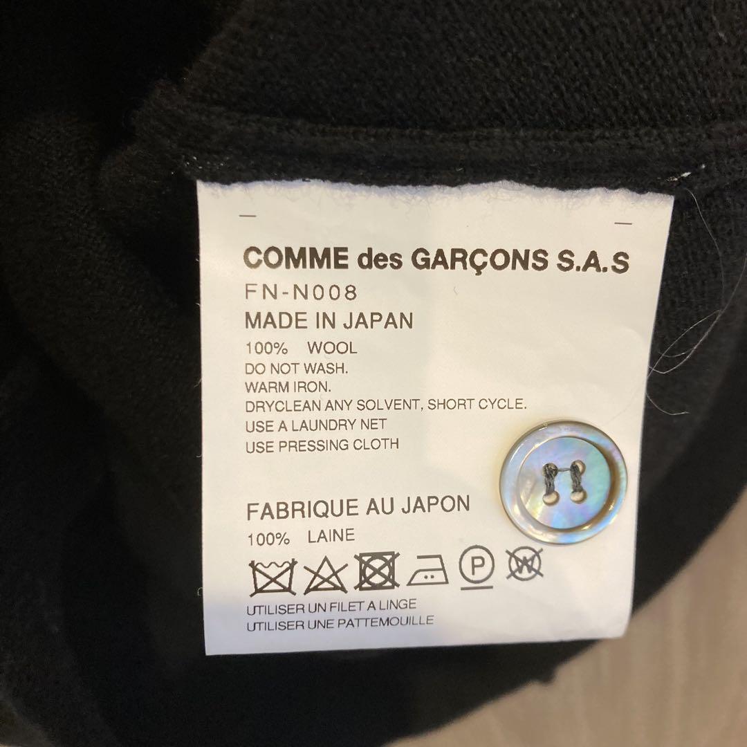 【新品】24aw コムデギャルソンシャツ ウール カーディガン 黒 CDG