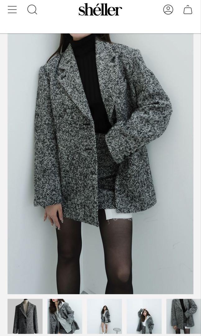 brillant herringbone jacket coat – shéller / シェリエ