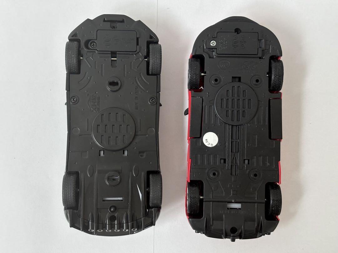 ブガッティ/フェラーリ ライト点滅 サウンド1/32 2台　ミニカー 車模型