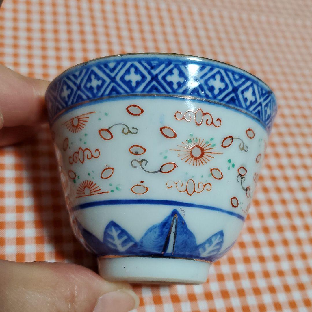中国湯飲み6個蛍焼き