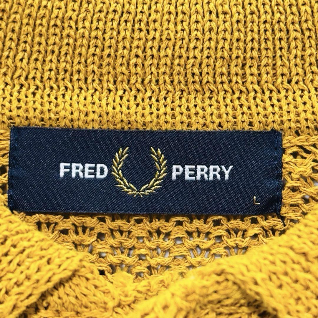 FRED PERRY×EDIFICE ニットポロシャツ L マスタードイエロー