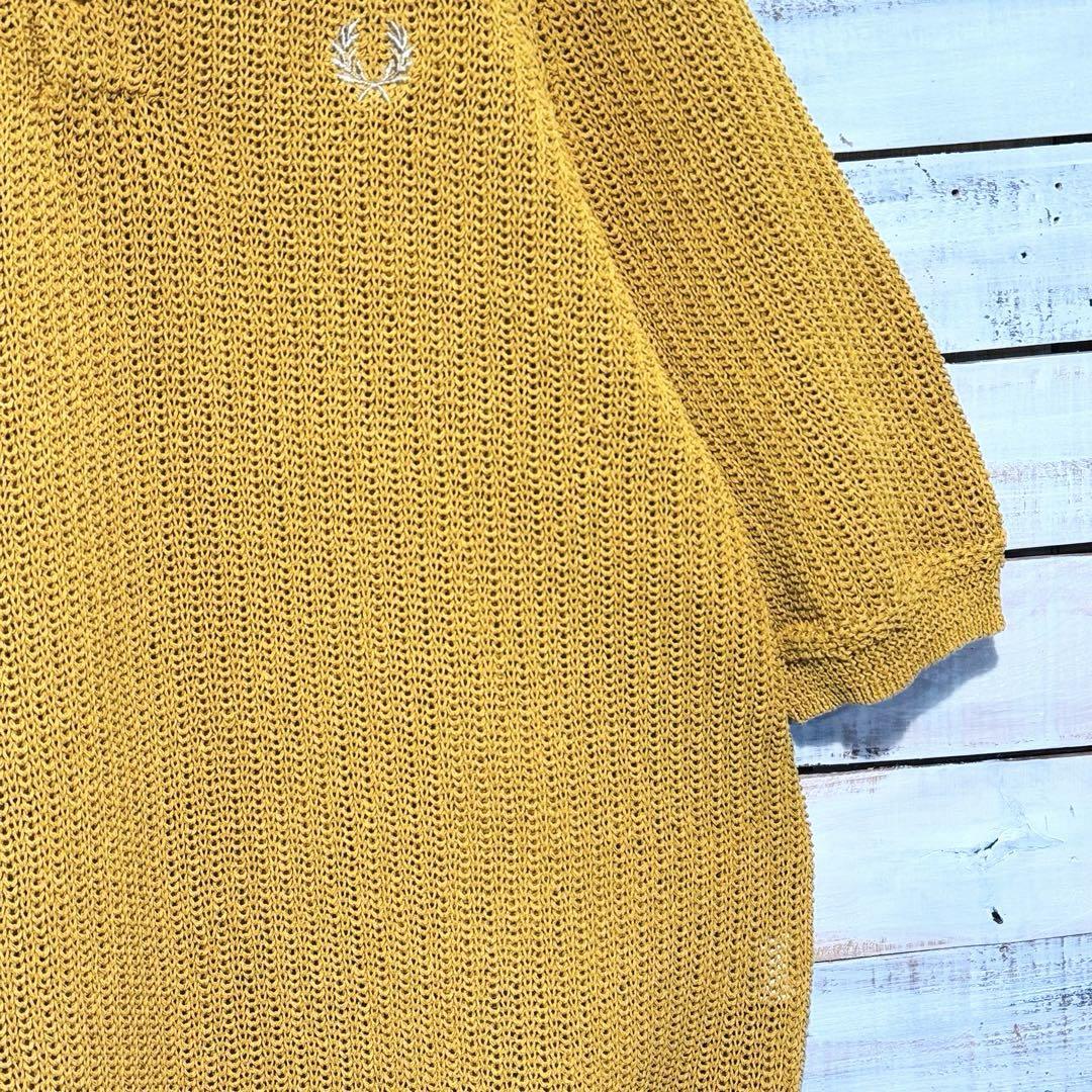 FRED PERRY×EDIFICE ニットポロシャツ L マスタードイエロー