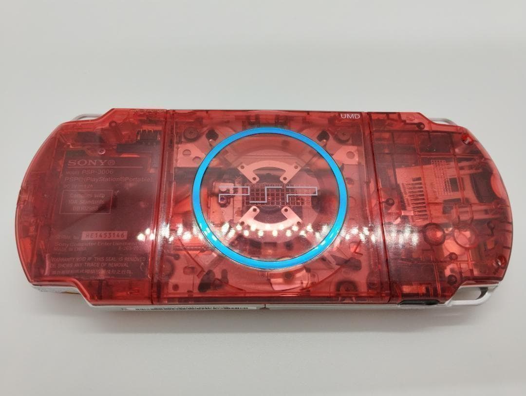 PSP 3000 すぐ遊べるセット【美品・カスタム】スケルトン レッド PSP 3000 すぐ遊べるセット【美品・カスタム】スケルトン レッド