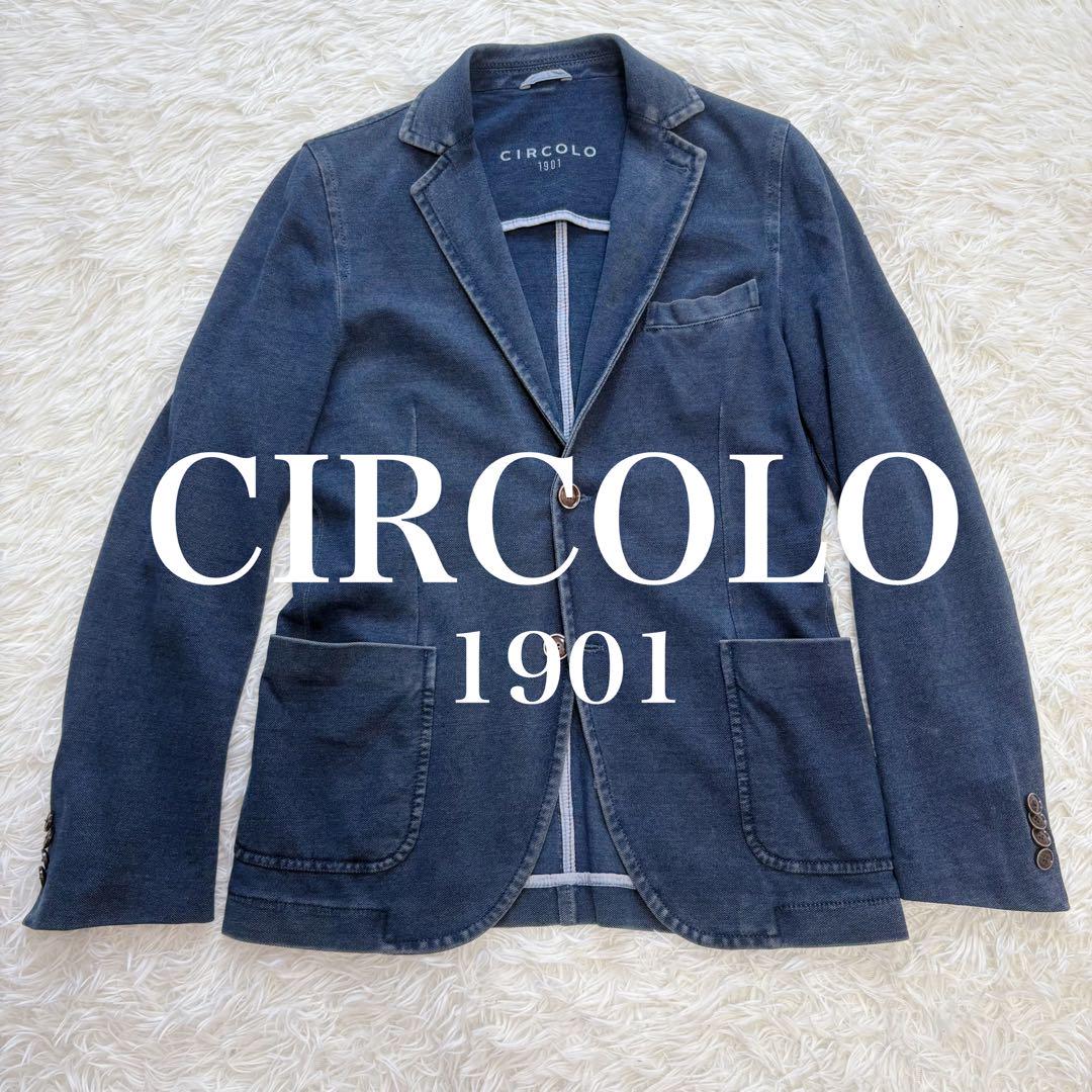 【美品】CIRCOLO アンコンジャケット ストレッチ デニム ウォッシャブル