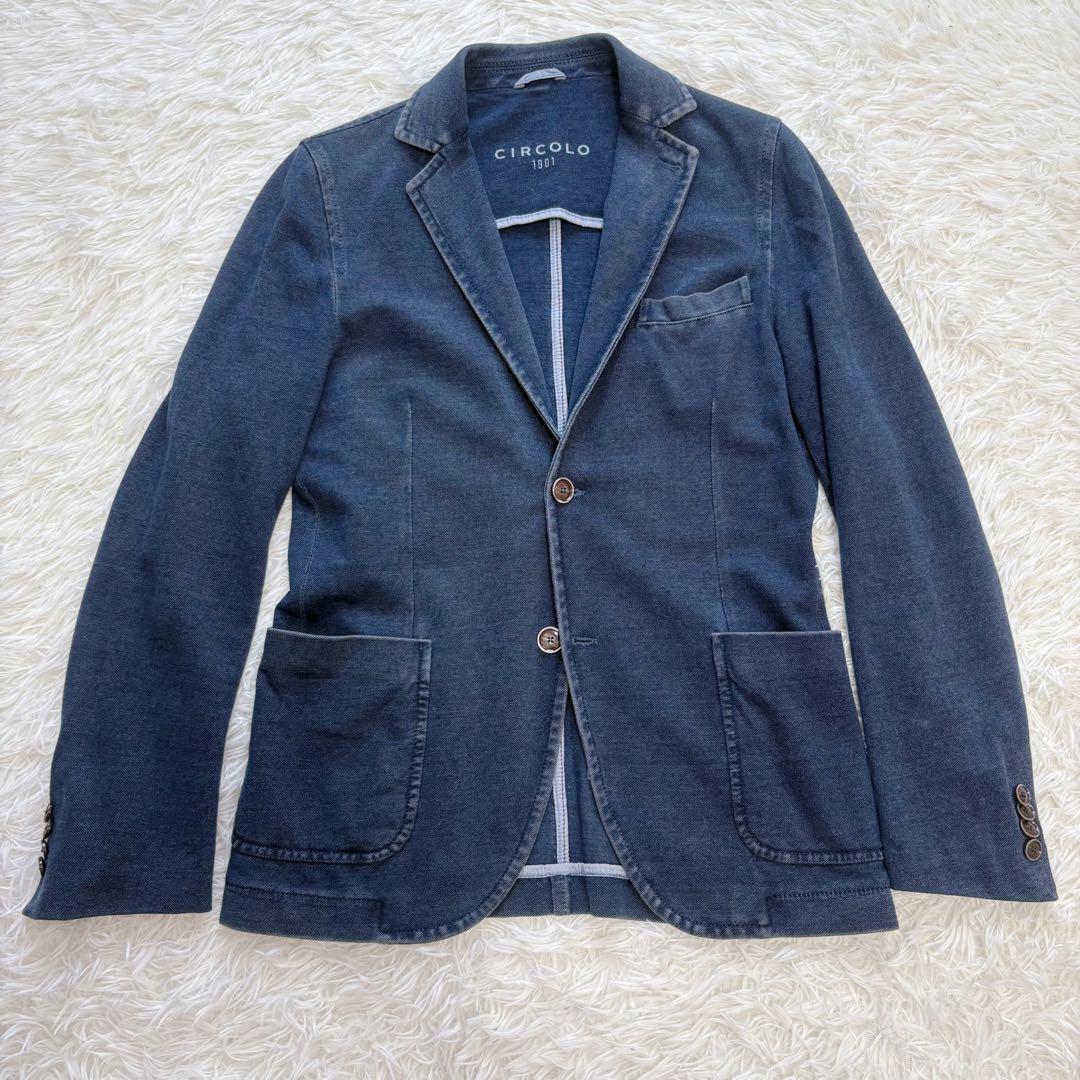 【美品】CIRCOLO アンコンジャケット ストレッチ デニム ウォッシャブル