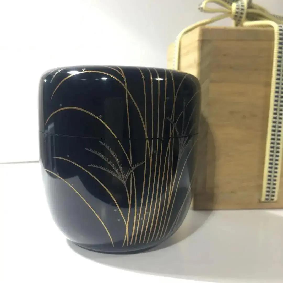 大棗　なつめ　棗　武蔵野蒔絵　筑良　共箱　漆器　茶道具