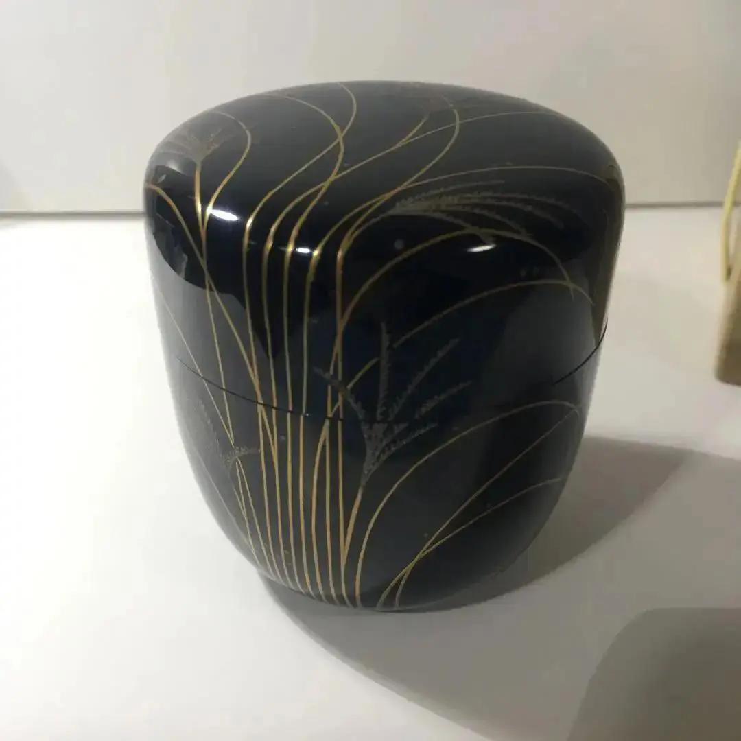 大棗　なつめ　棗　武蔵野蒔絵　筑良　共箱　漆器　茶道具