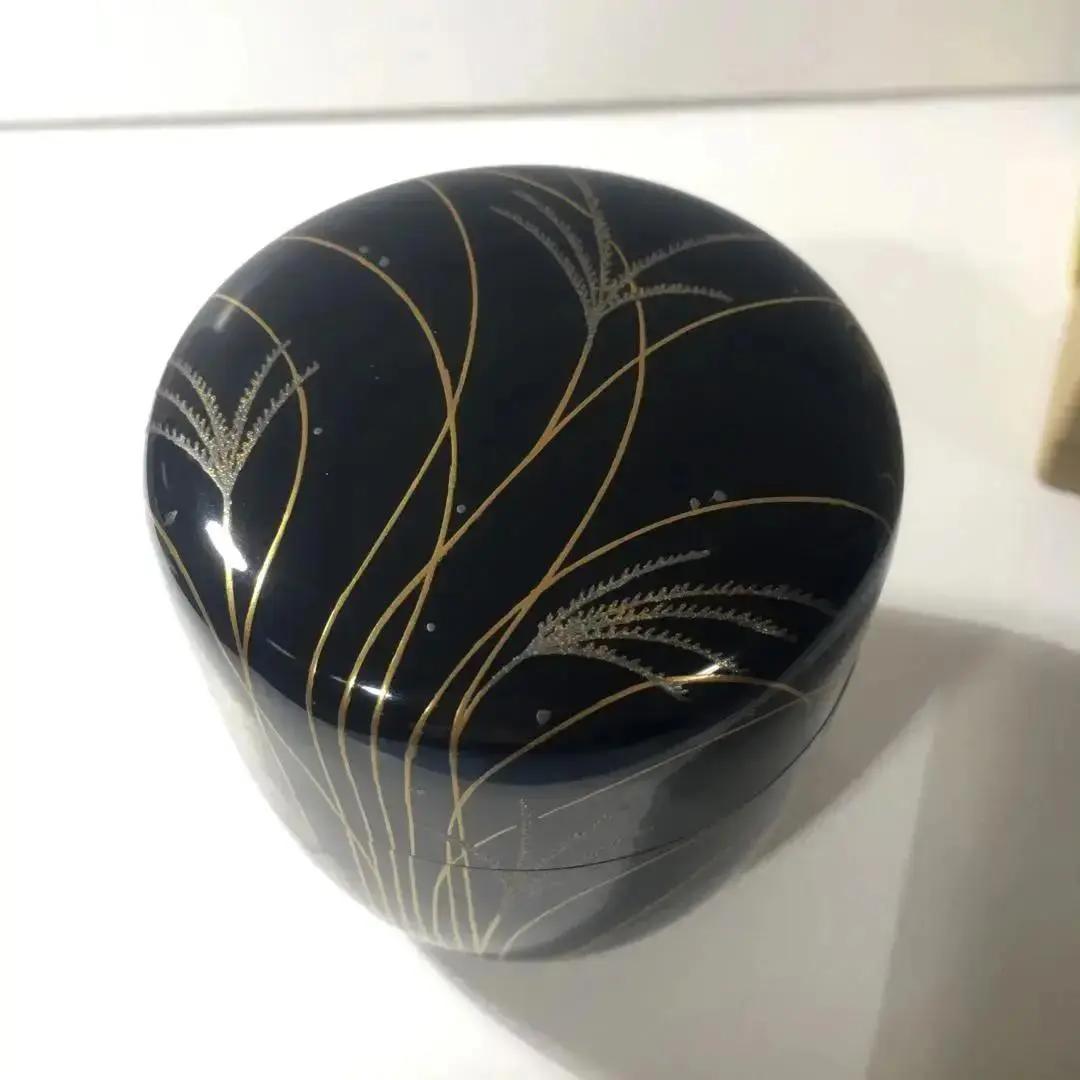 大棗　なつめ　棗　武蔵野蒔絵　筑良　共箱　漆器　茶道具