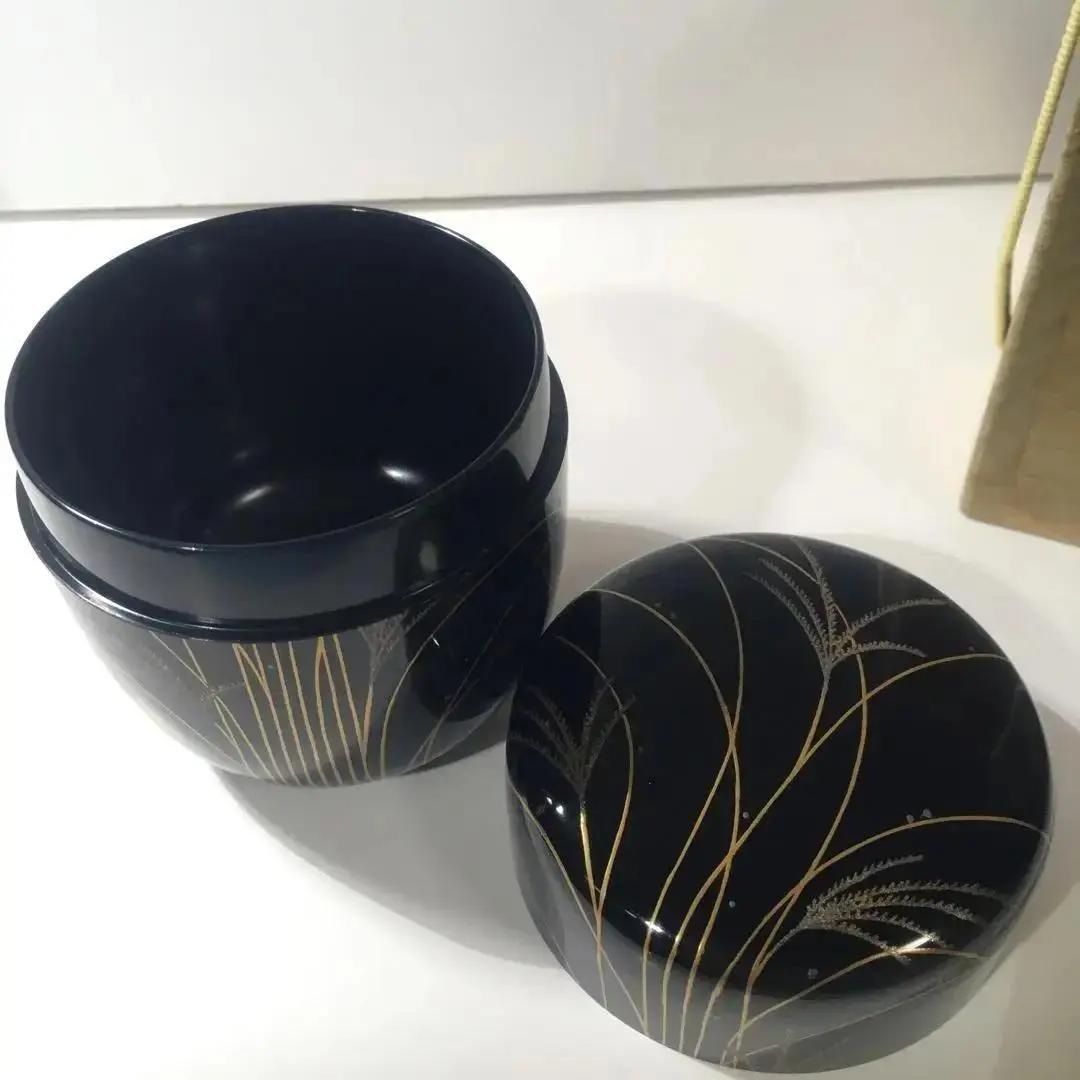 大棗　なつめ　棗　武蔵野蒔絵　筑良　共箱　漆器　茶道具
