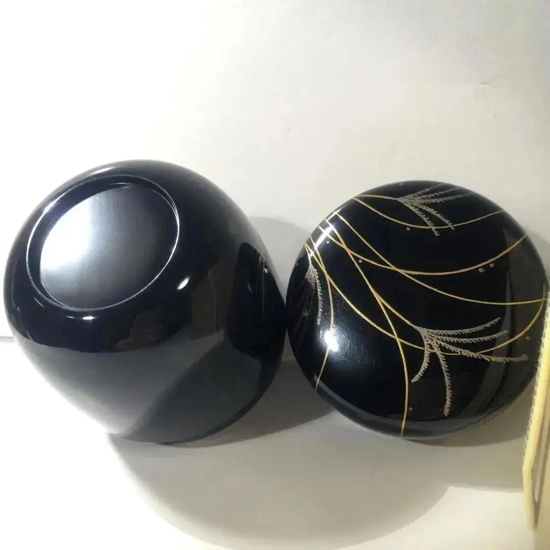 大棗　なつめ　棗　武蔵野蒔絵　筑良　共箱　漆器　茶道具