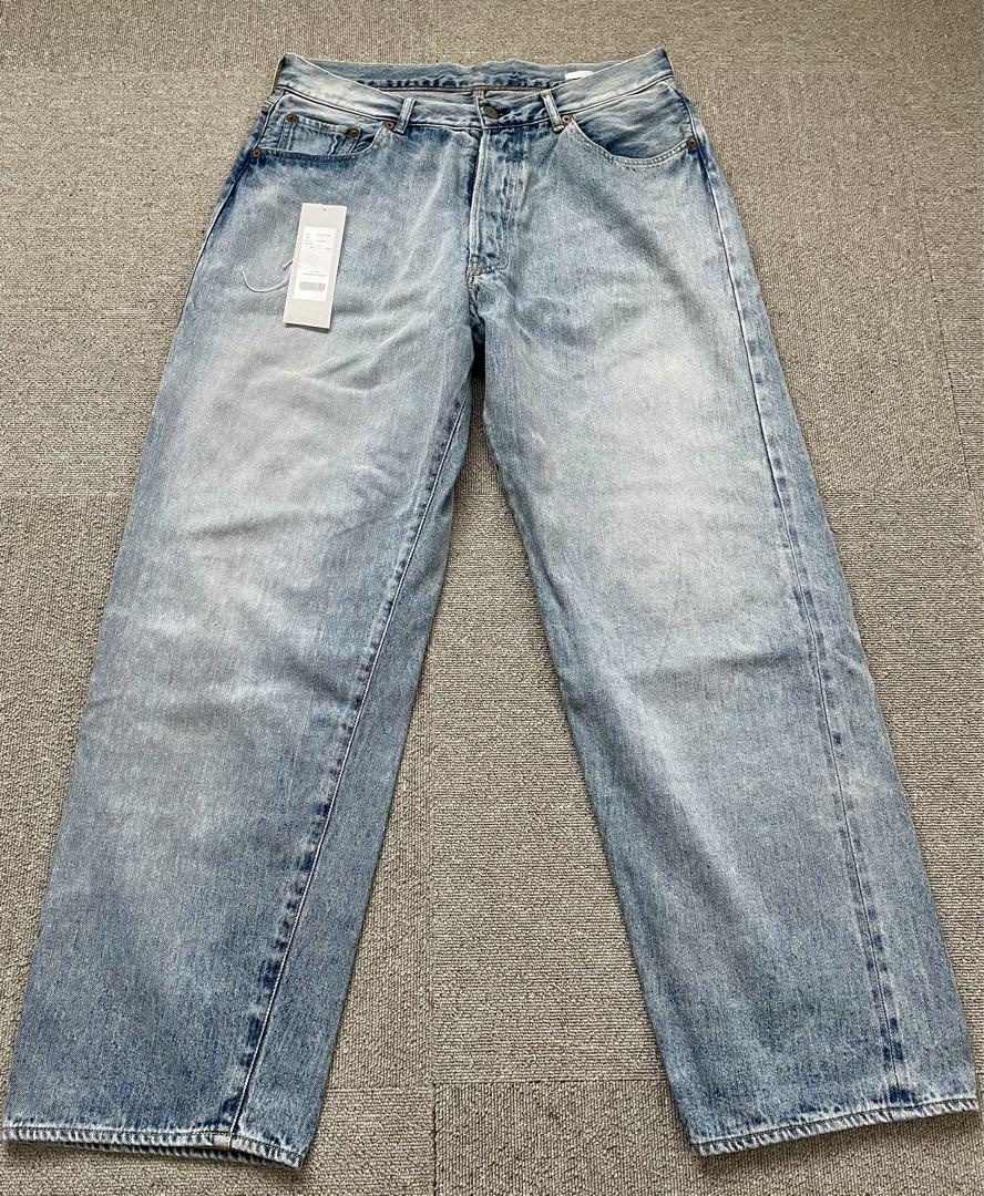 22AW COMOLI デニム5Pパンツ ブリーチ 2