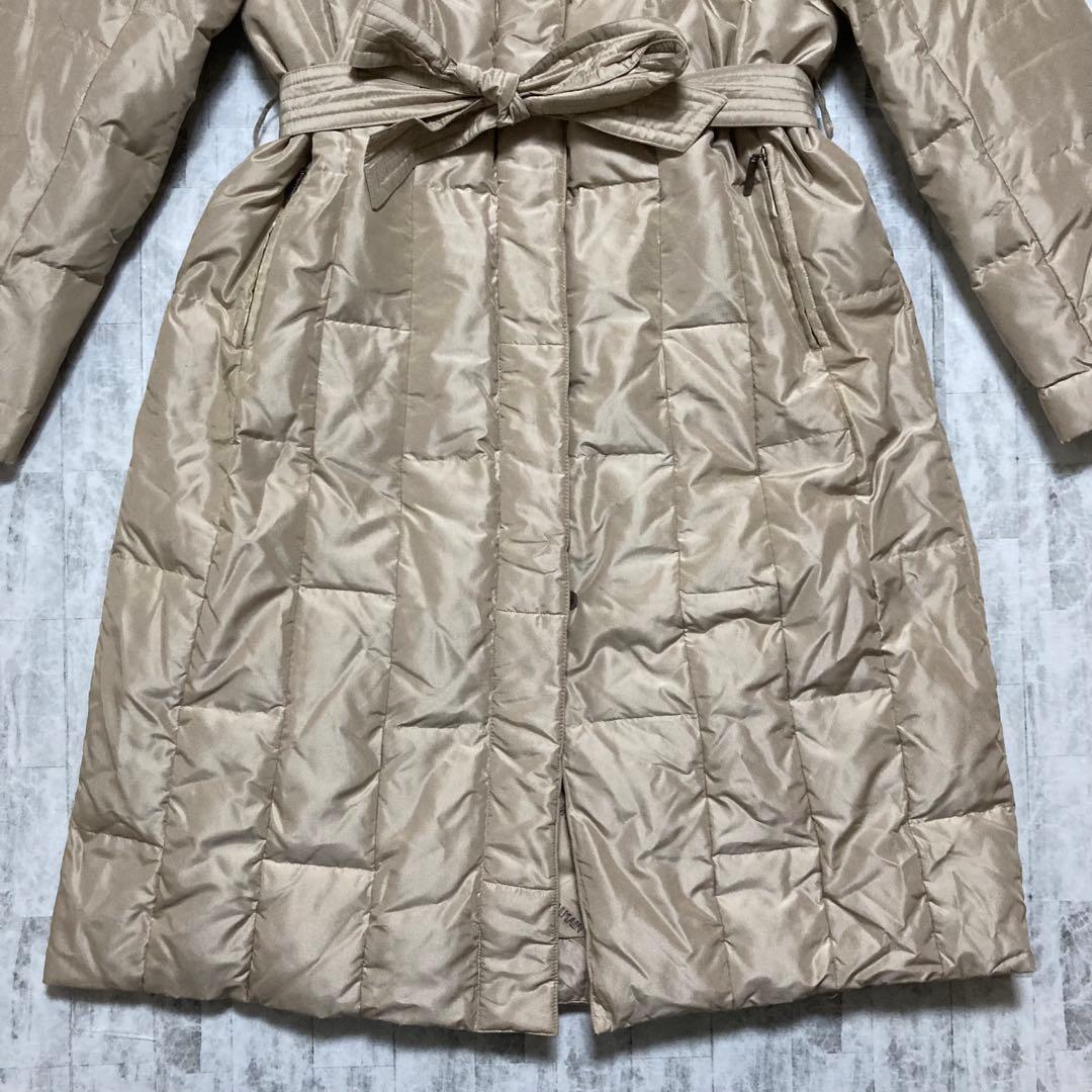 バルマン ダウンコート ベージュ 裏地総柄 シルク100% フォックス Lサイズ バルマン ダウンコート ベージュ 裏地総柄 シルク100% フォックス Lサイズ