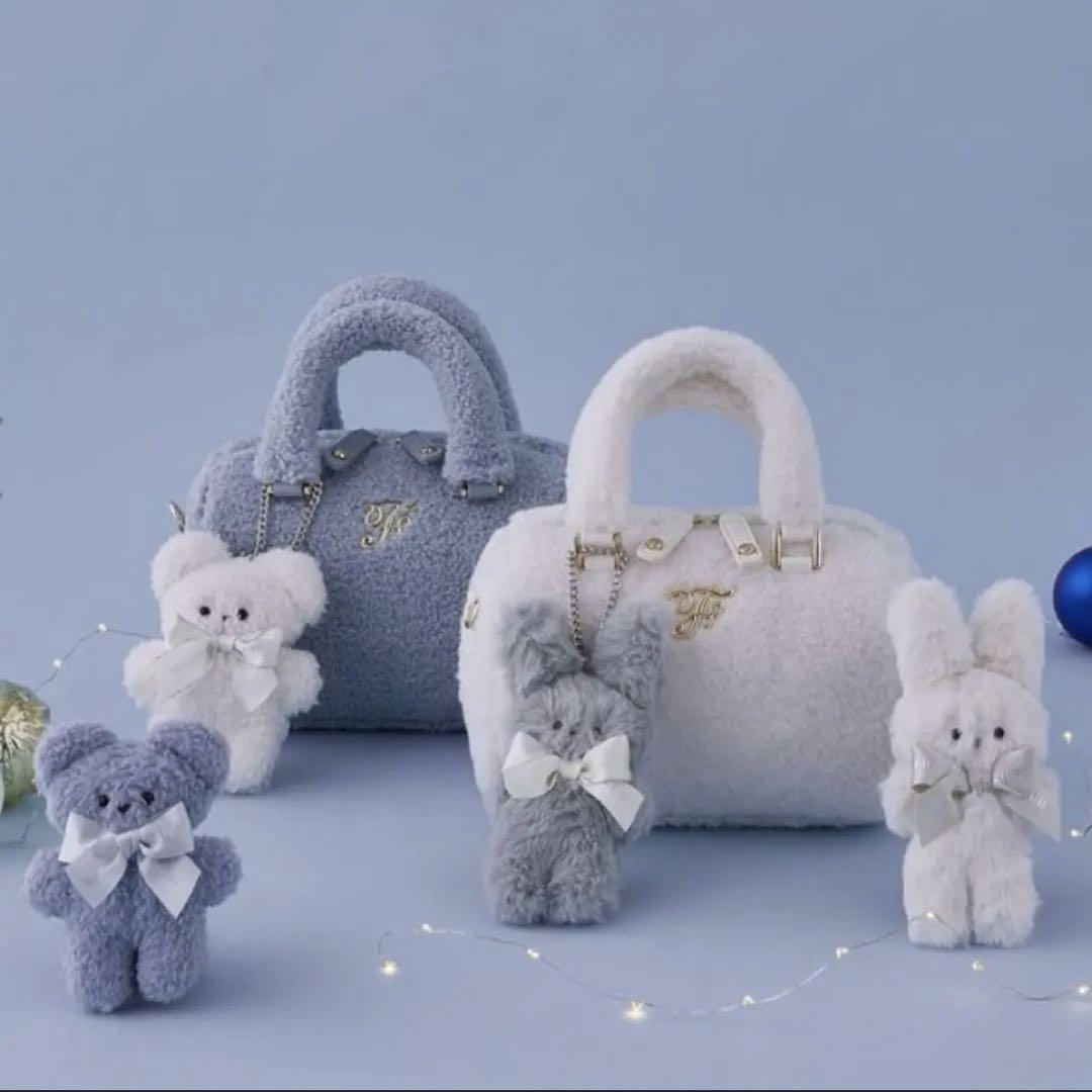 Maison de FLEUR フェイクファー ボストンバッグ