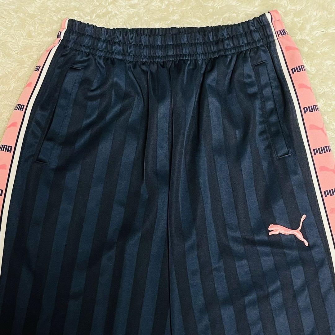 00s y2k 廃盤 プーマ セットアップ ジャージ 上下 ピンク ネイビー L 廃盤 90s 日本製 Y2K PUMA プーマ ジャージ 上下 セットアップ M