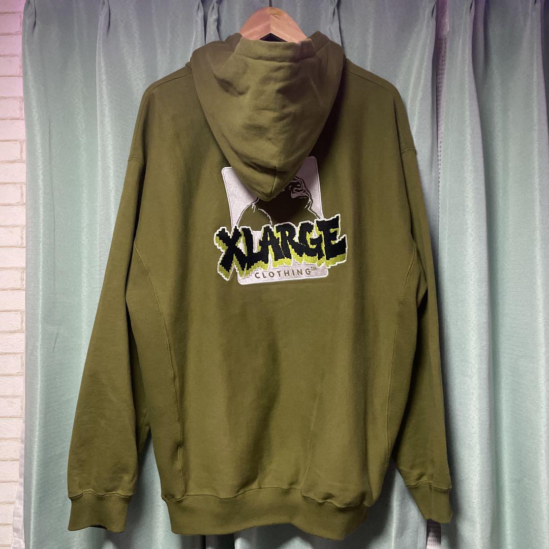 XLARGE オリーブ パーカー