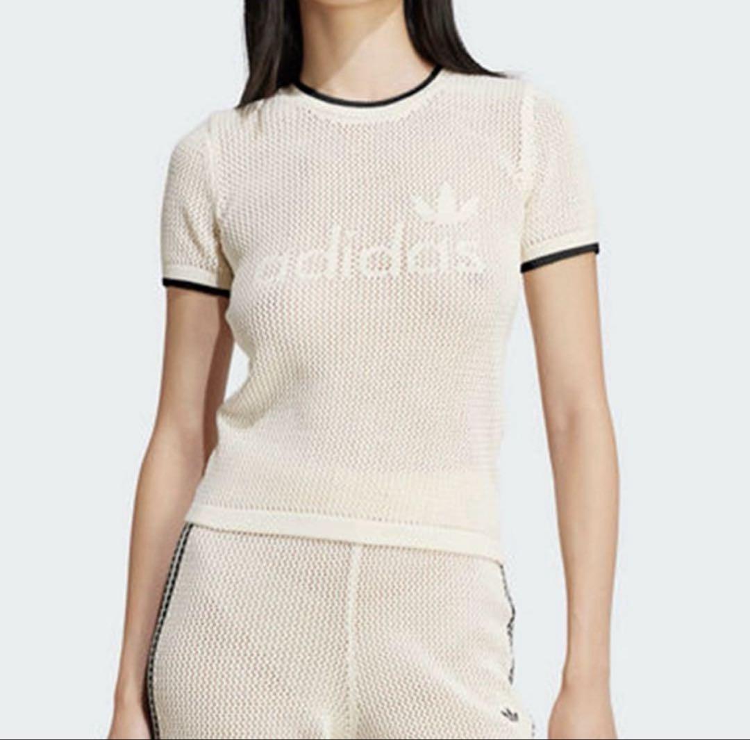 adidas アディダスオリジナルス プレミアム クロシェ カリ半袖Tシャツ