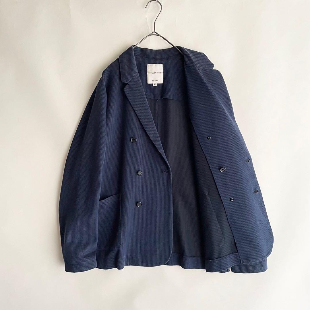 定番のお歳暮＆冬ギフト STILL BY HAND 日本製 ダブルカットソー ジャケット ネイビー 48 ジャケット・アウター
