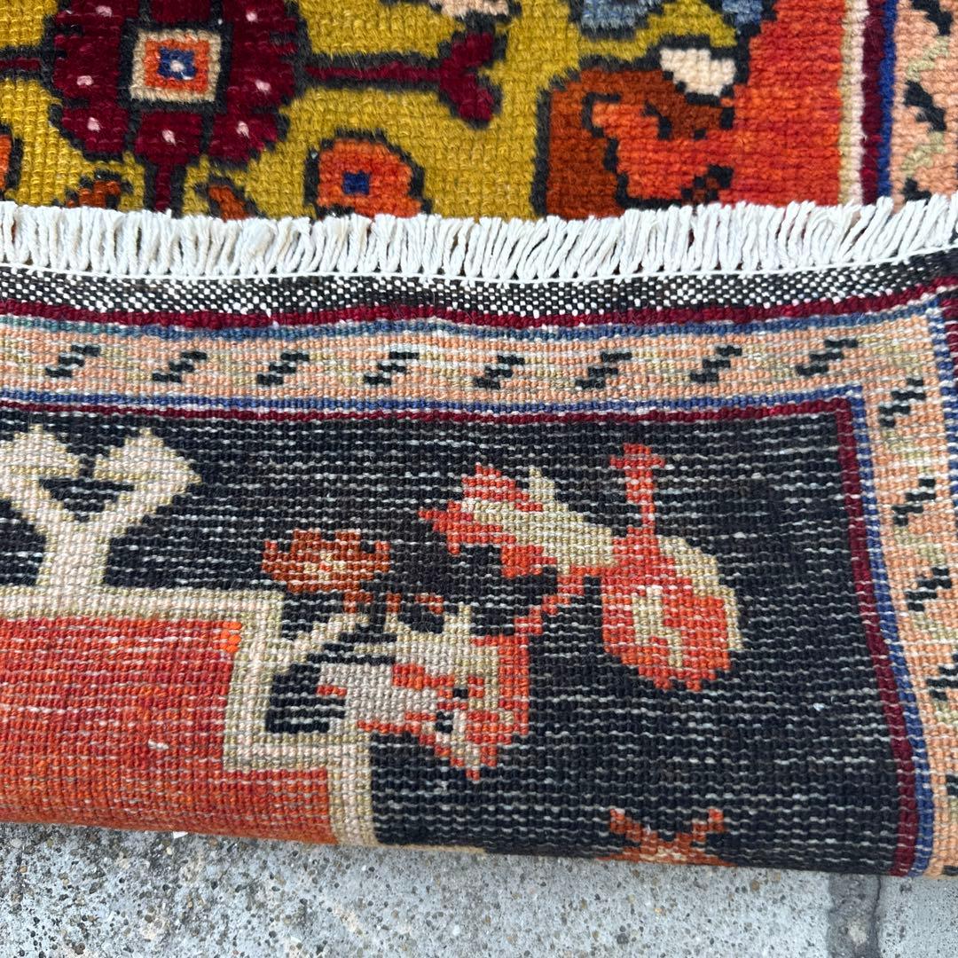 年代トルコラグアンティークラグヴィンテージ ラグ53cmx96cm目立った傷や汚れなし MARWIL-DEMENAGEMENTS_CH