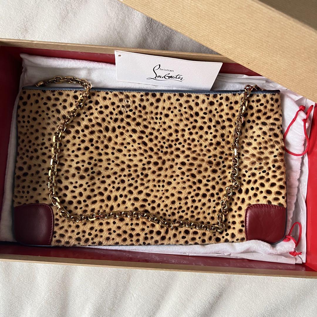 クリスチャンルブタン 豹柄 バック【美品】