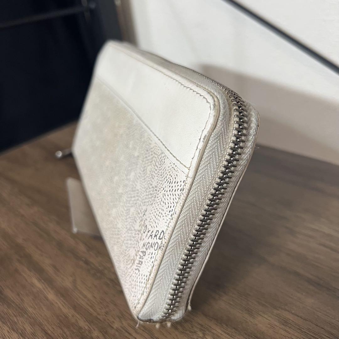 萬*ロ様 GOYARD ホワイトレザー型押し長財布